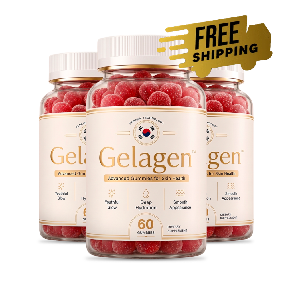 Three bottles of Gelagen gummies with free US shipping