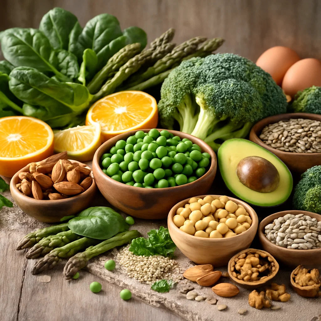 Folate food sources featured in the Gelagen ingredient formula